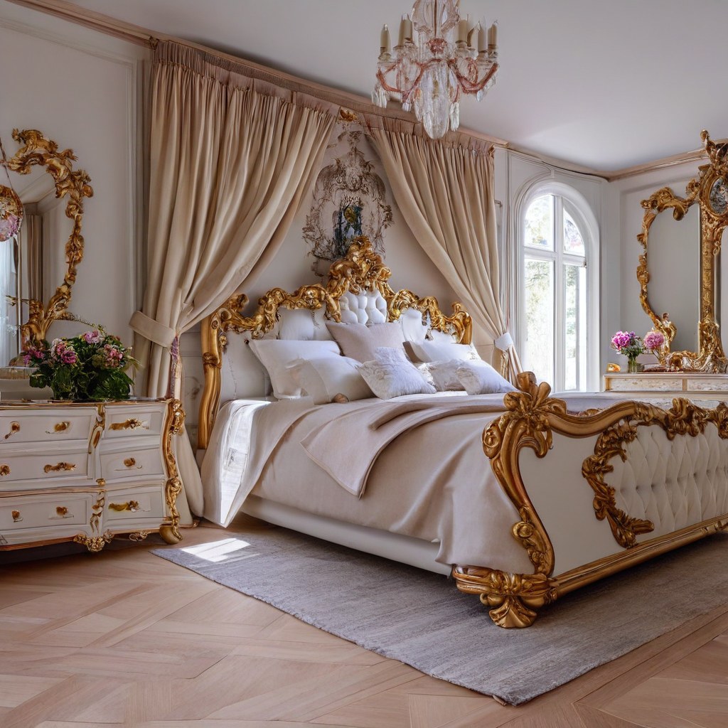 Luxusmöbel Grünwald Barock Schlafzimmer in Stadtvilla von Casa Padrino