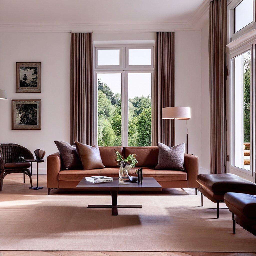 Luxusmöbel Grünwald Penthouse Wohnbereich mit Designer Möbeln von Casa Padrino