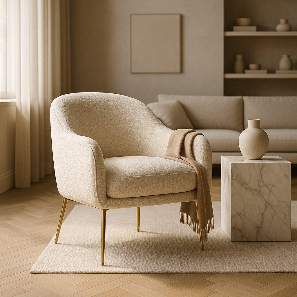 Luxusmöbel Hagen: Designer Sessel im Wohnbereich von Casa Padrino
