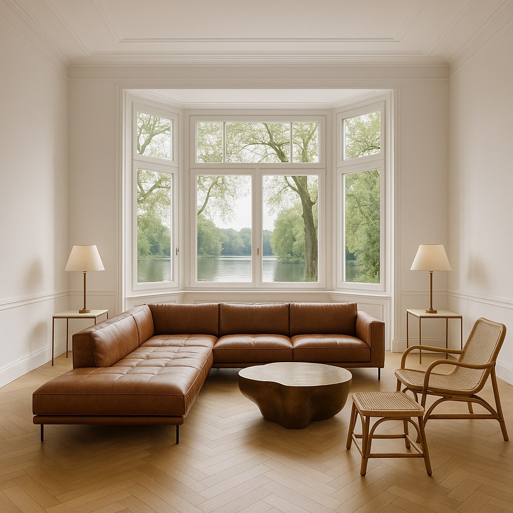 Luxusmöbel Hamburg Penthouse Wohnbereich mit Designer Möbeln von Casa Padrino