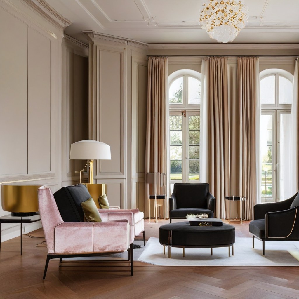 Luxusmöbel Hannover: Hotel Lounge mit Designer Sesseln von Casa Padrino