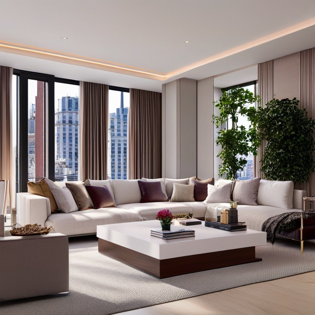 Luxusmöbel Herne: Penthouse Wohnbereich mit Designer Möbeln von Casa Padrino