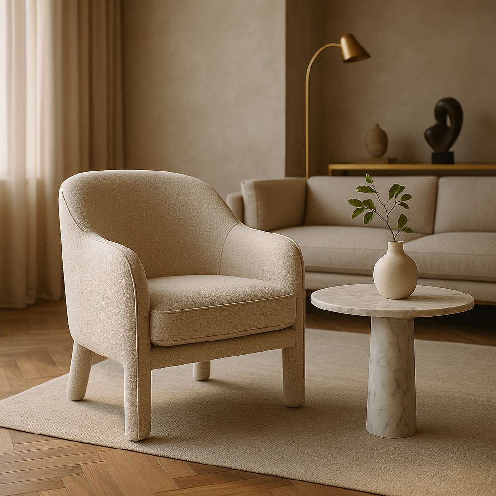 Luxusmöbel Iserlohn: Designer Sessel im Wohnbereich von Casa Padrino
