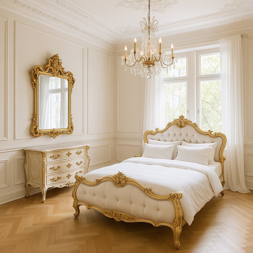 Luxusmöbel Köln Barock Schlafzimmer in Stadtvilla von Casa Padrino