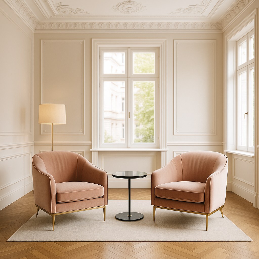 Luxusmöbel Köln Hotel Lounge mit Designer Sesseln von Casa Padrino