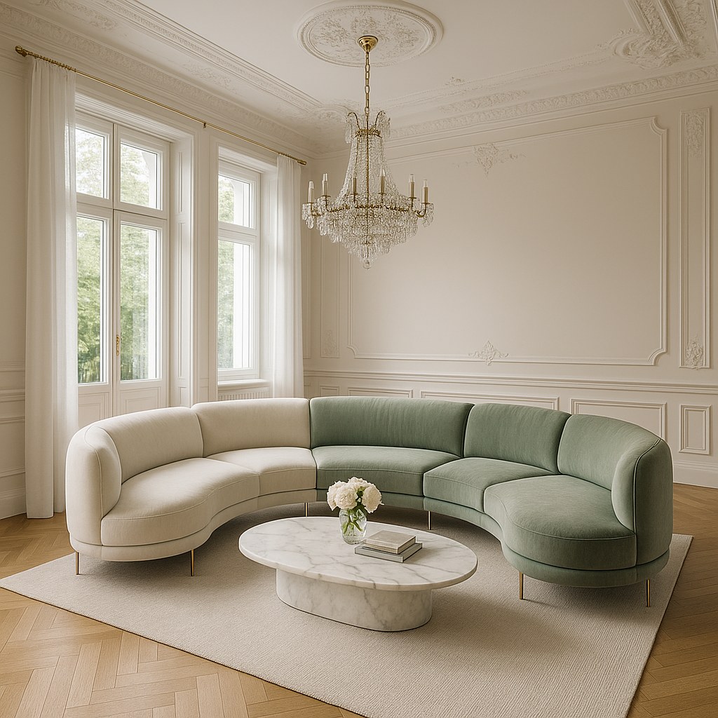 Luxusmöbel Köln luxuriöses Wohnzimmer mit Samt Sofa von Casa Padrino