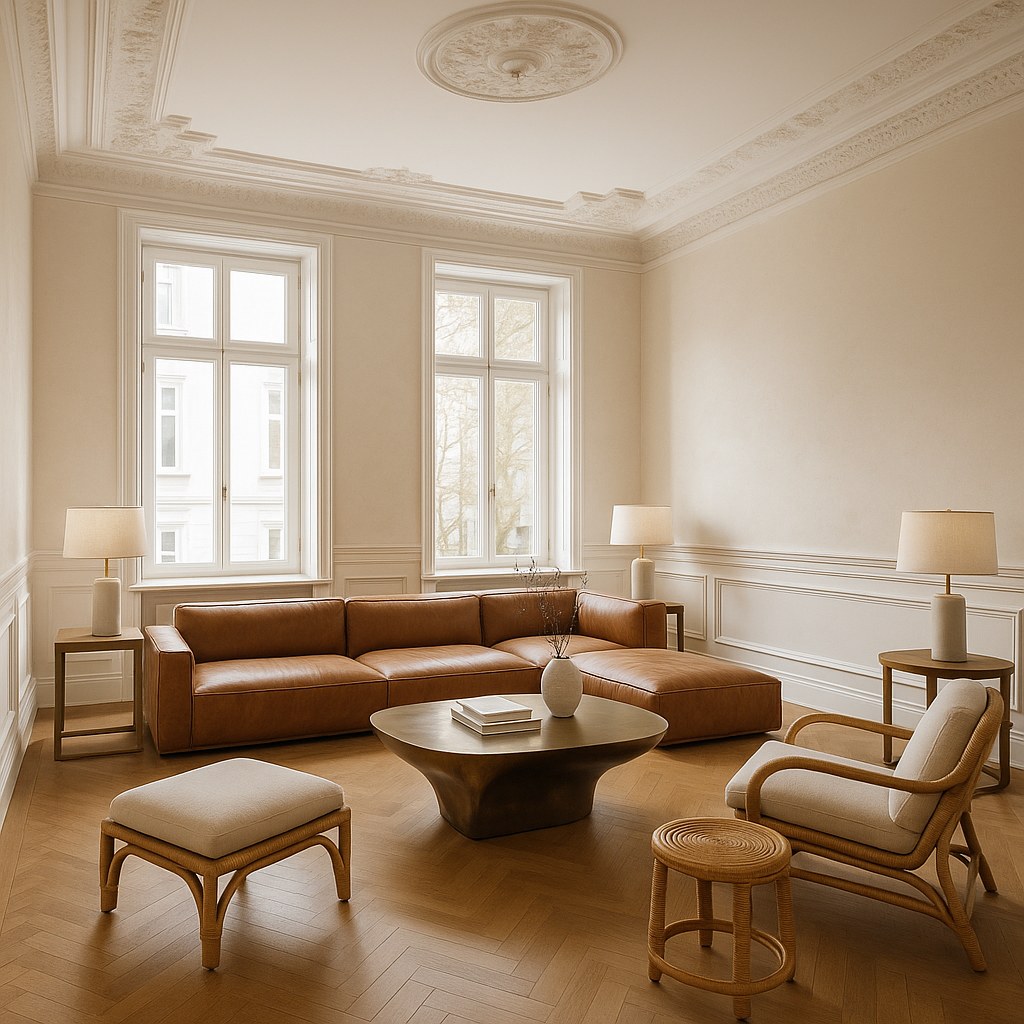 Luxusmöbel Köln Penthouse Wohnbereich mit Designer Möbeln von Casa Padrino