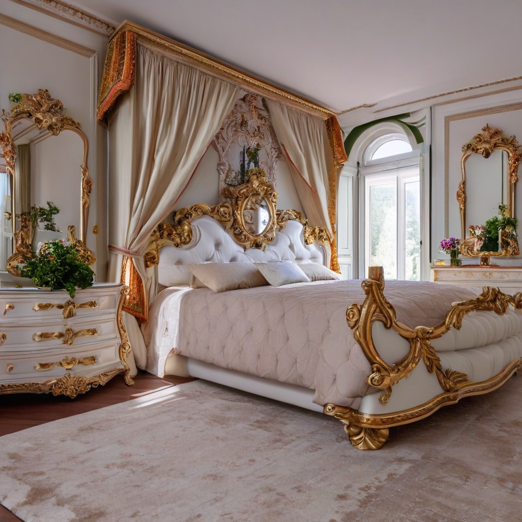 Luxusmöbel Königstein Barock Schlafzimmer in Stadtvilla von Casa Padrino