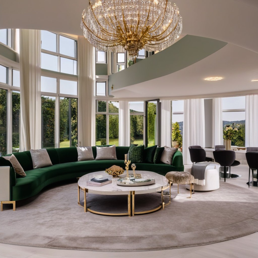Luxusmöbel Königstein luxuriöses Wohnzimmer mit Samt Sofa von Casa Padrino