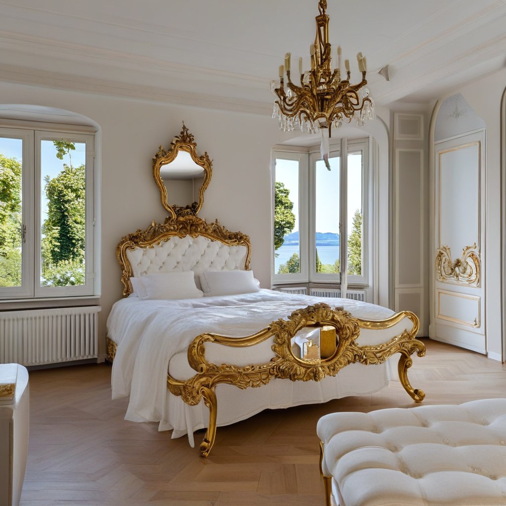 Luxusmöbel Konstanz Barock Schlafzimmer in Stadtvilla von Casa Padrino