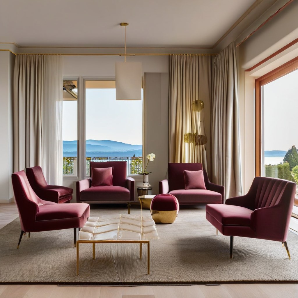 Luxusmöbel Konstanz Hotel Lounge mit Designer Sesseln von Casa Padrino
