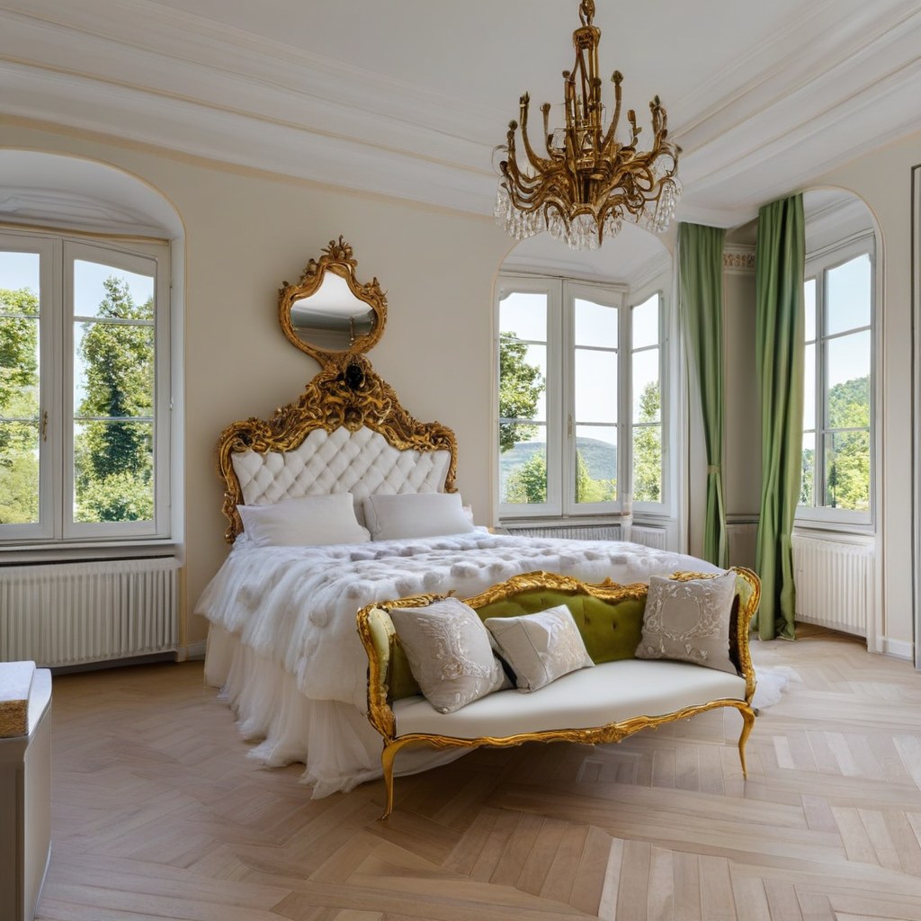 Luxusmöbel Kronberg Barock Schlafzimmer in Stadtvilla von Casa Padrino