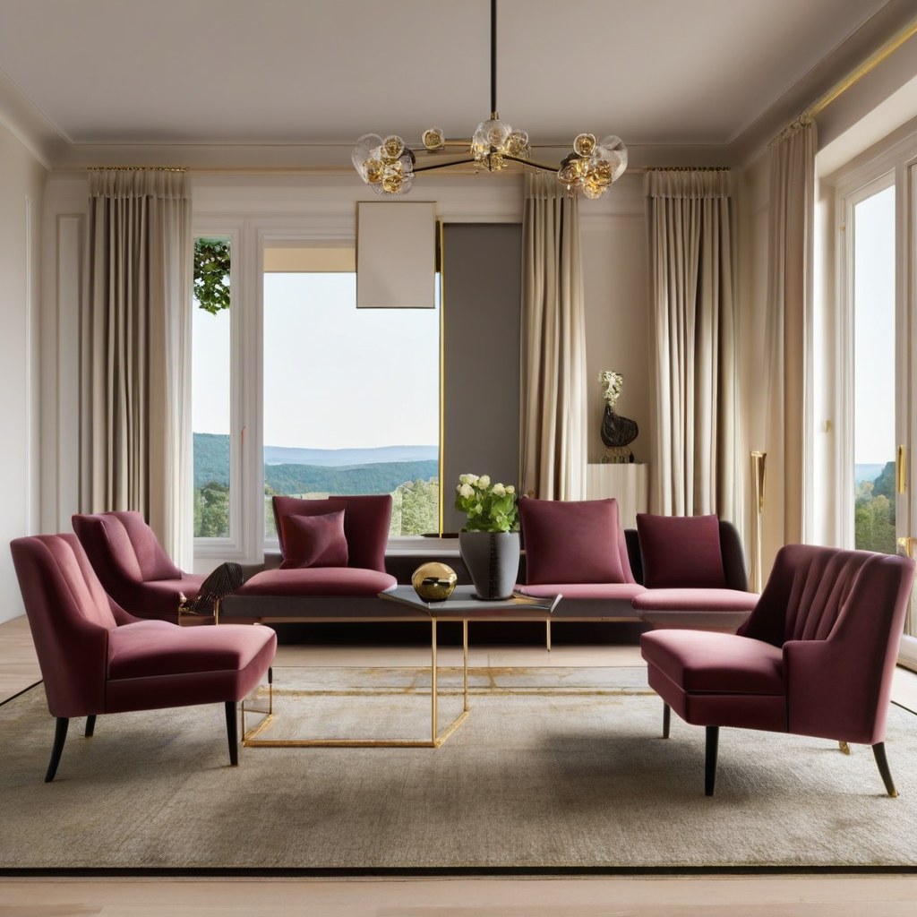 Luxusmöbel Kronberg Hotel Lounge mit Designer Sesseln von Casa Padrino