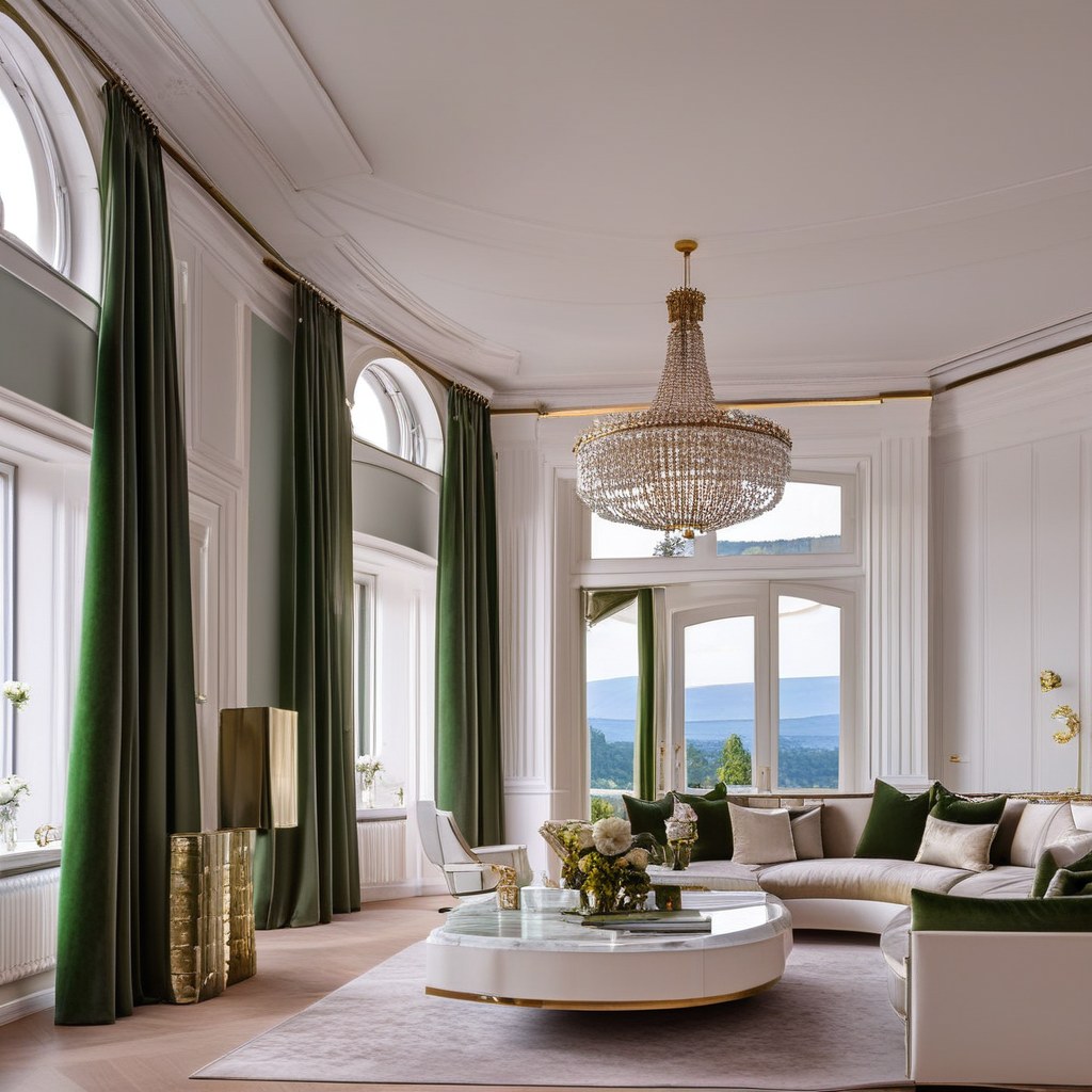Luxusmöbel Kronberg luxuriöses Wohnzimmer mit Samt Sofa von Casa Padrino
