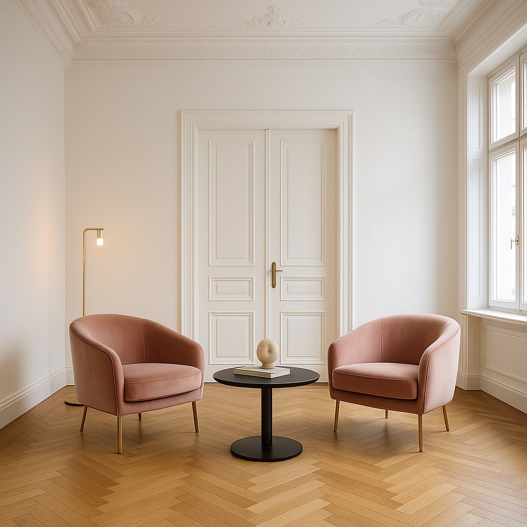 Luxusmöbel Leipzig: Hotel Lounge mit Designer Sesseln von Casa Padrino