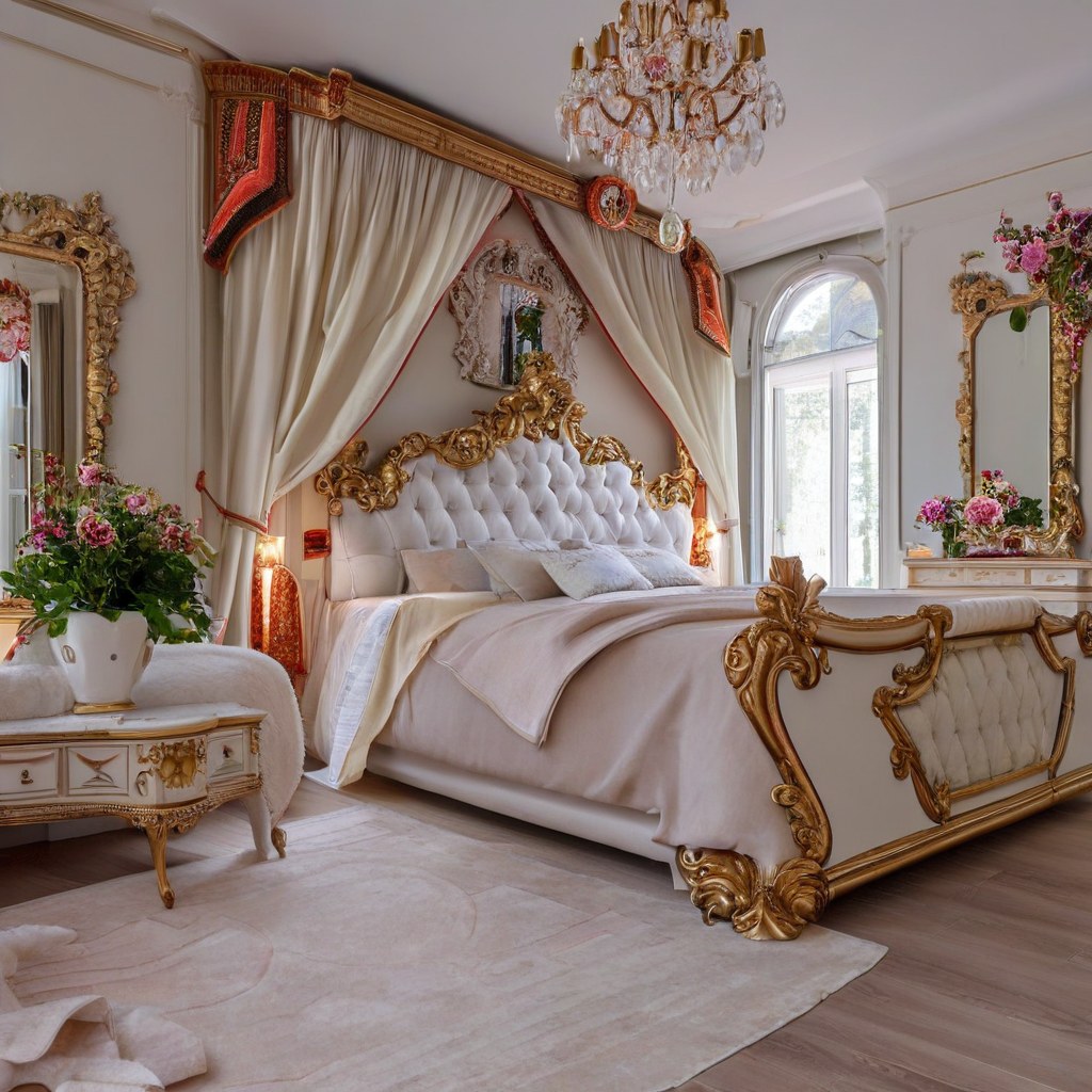 Luxusmöbel Meerbusch Barock Schlafzimmer in Stadtvilla von Casa Padrino
