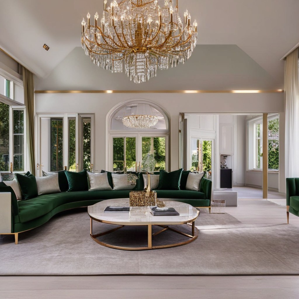 Luxusmöbel Meerbusch luxuriöses Wohnzimmer mit Samt Sofa von Casa Padrino