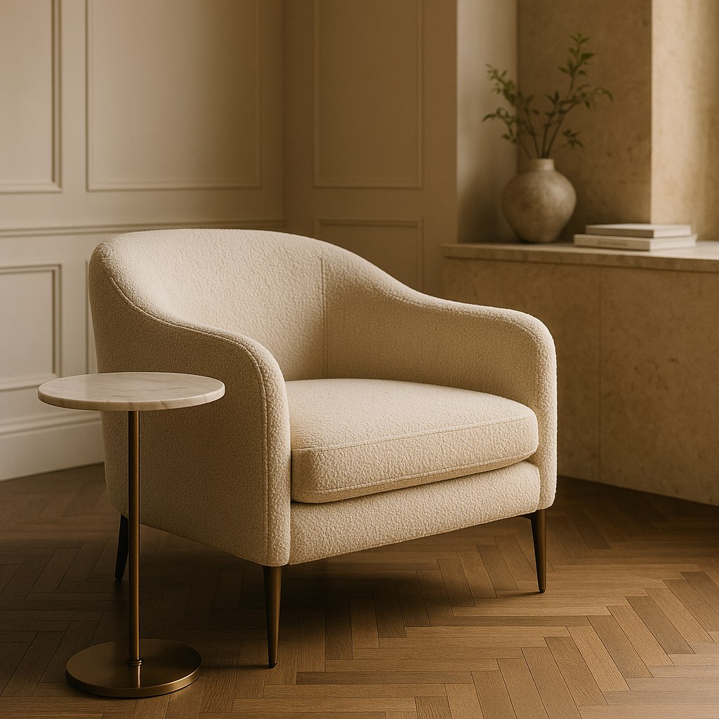 Luxusmöbel Moers: Designer Sessel im Wohnbereich von Casa Padrino