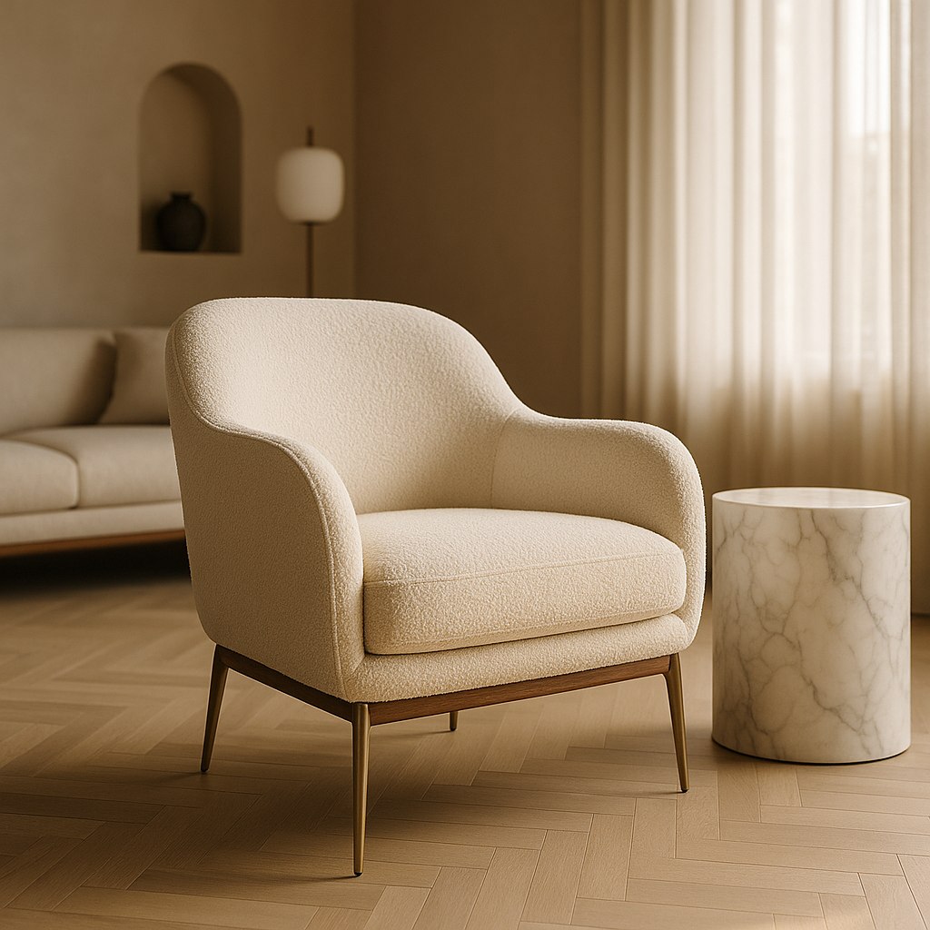 Luxusmöbel Mülheim an der Ruhr: Designer Sessel im Wohnbereich von Casa Padrino