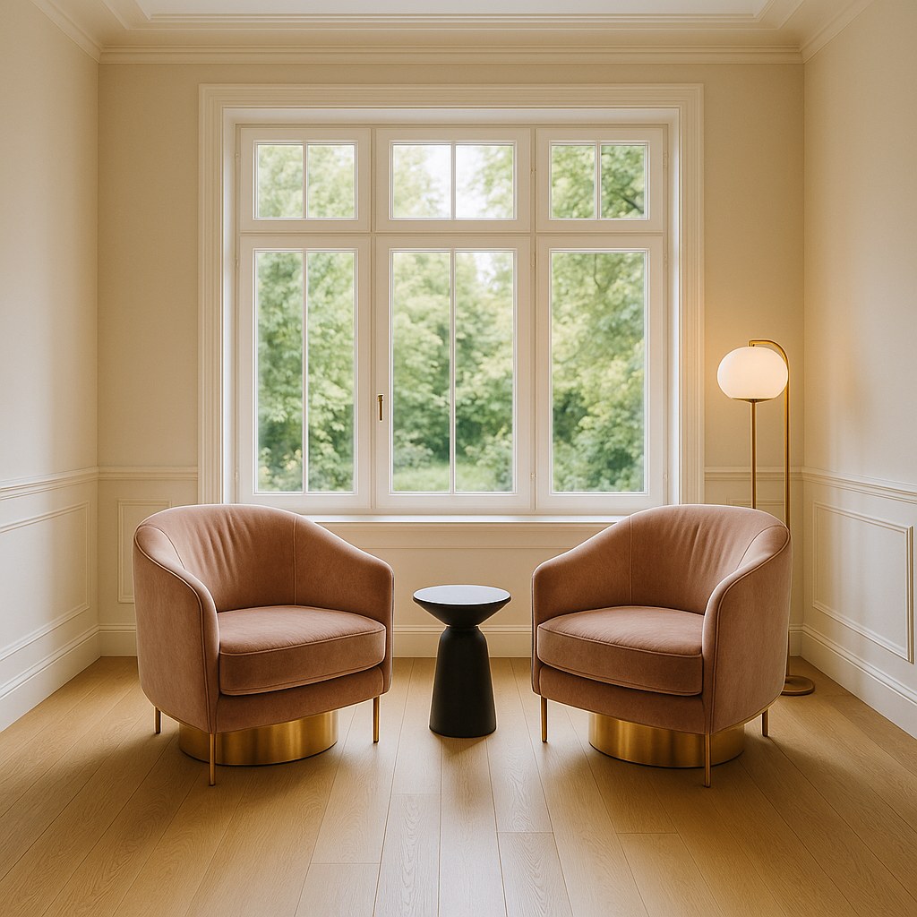 Luxusmöbel München Hotel Lounge mit Designer Sesseln von Casa Padrino