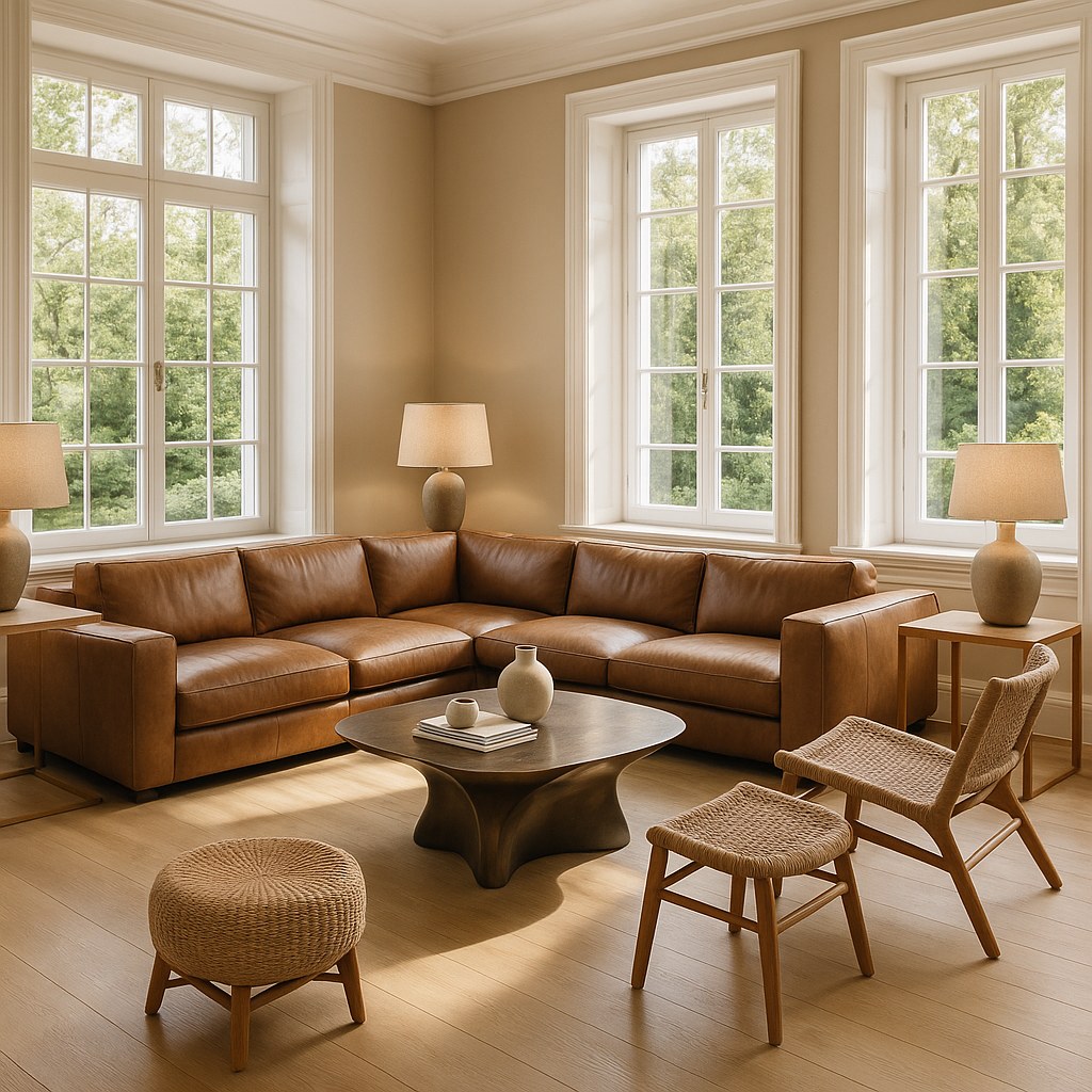 Luxusmöbel München Penthouse Wohnbereich mit Designer Möbeln von Casa Padrino