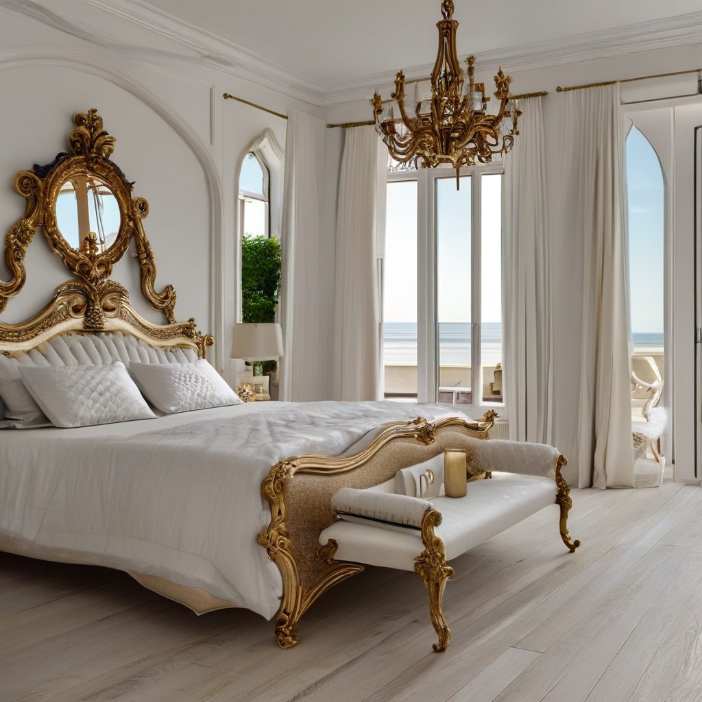Luxusmöbel Norderney Barock Schlafzimmer in Stadtvilla von Casa Padrino