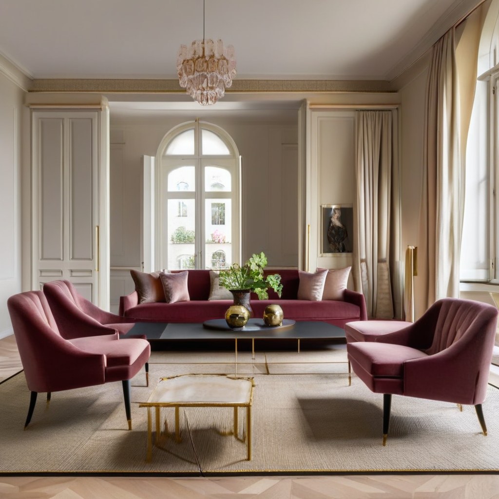 Luxusmöbel Nürnberg Hotel Lounge mit Designer Sesseln von Casa Padrino