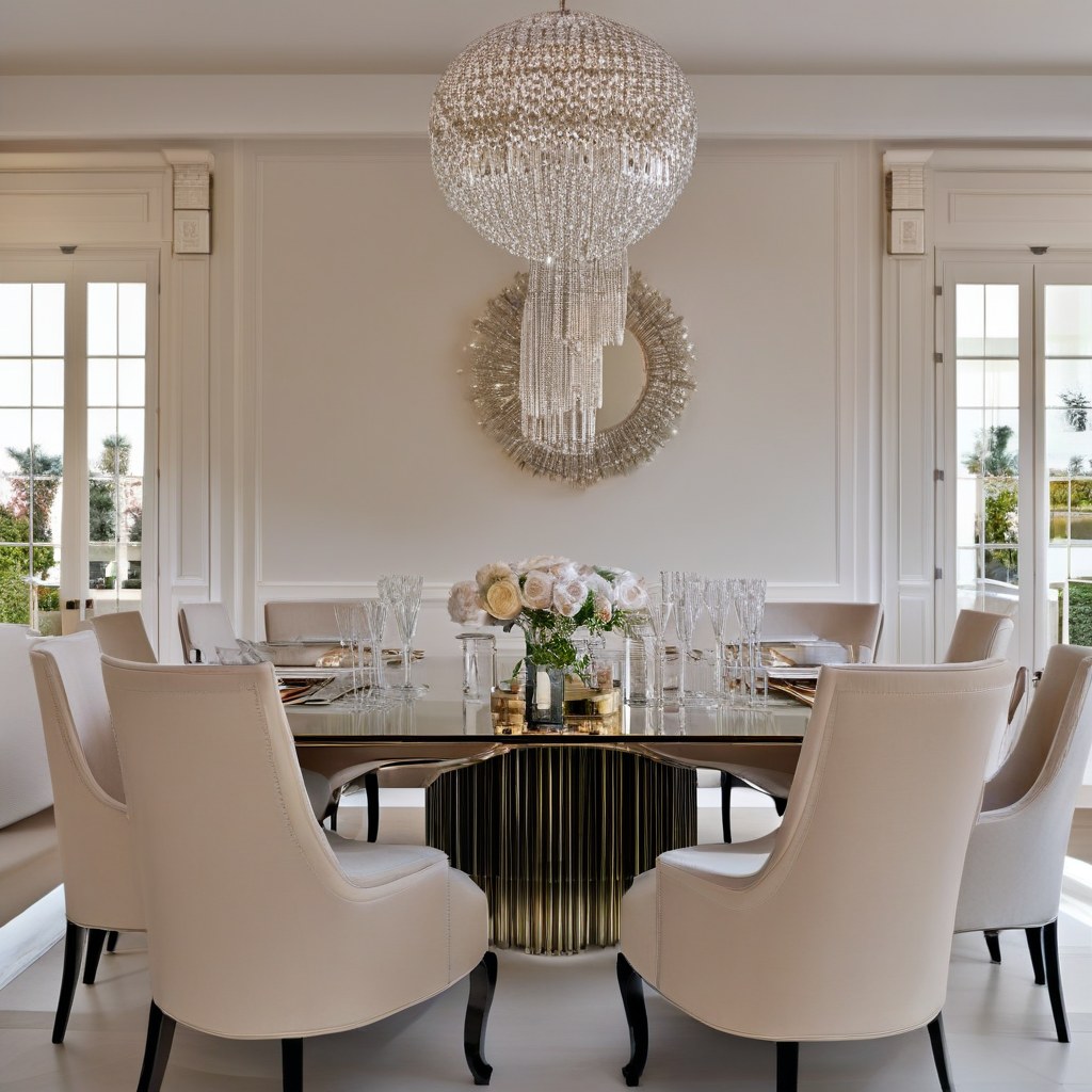 Luxusmöbel Oberhausen: Elegantes Esszimmer mit Kronleuchter von Casa Padrino
