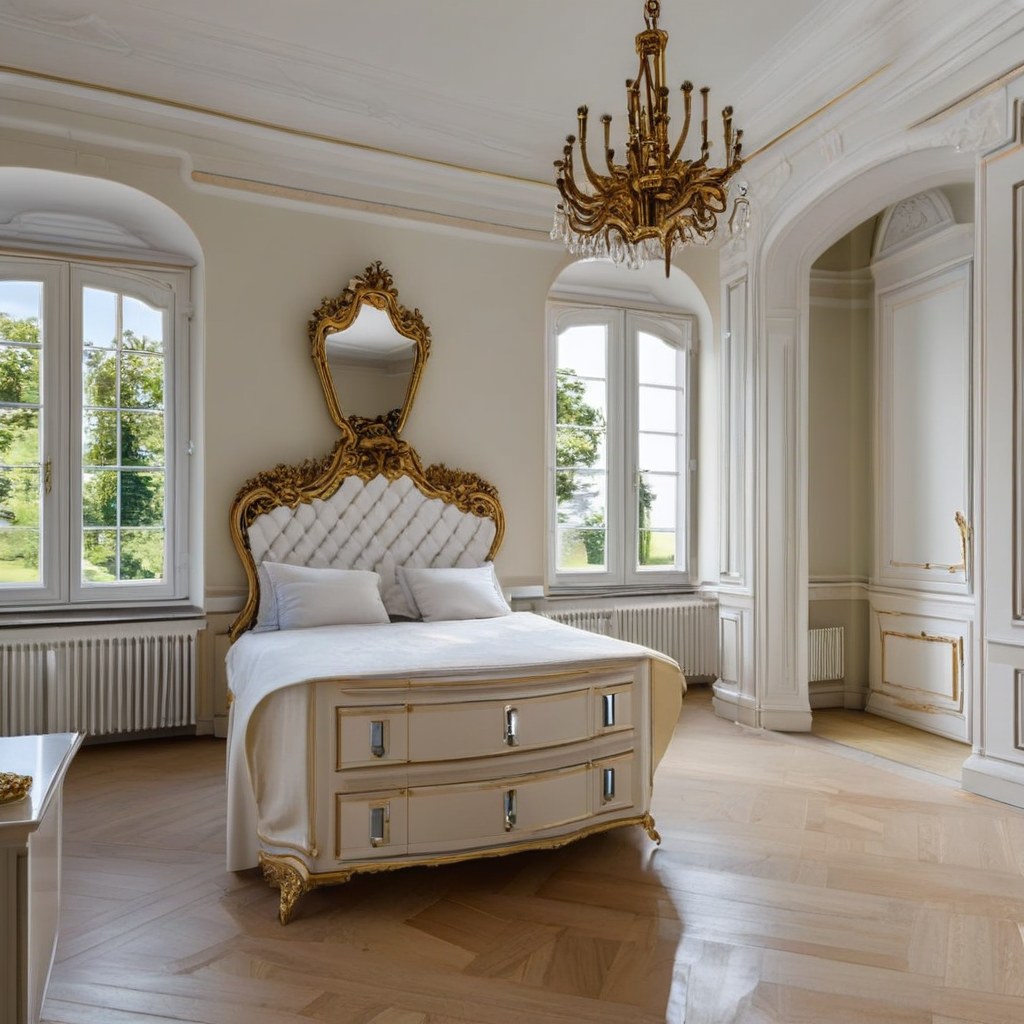 Luxusmöbel Potsdam Barock Schlafzimmer in Stadtvilla von Casa Padrino