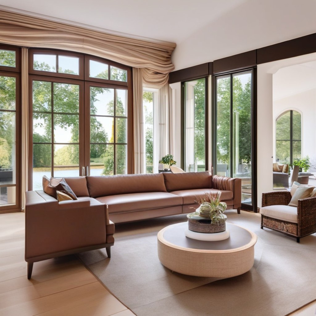 Luxusmöbel Potsdam Penthouse Wohnbereich mit Designer Möbeln von Casa Padrino