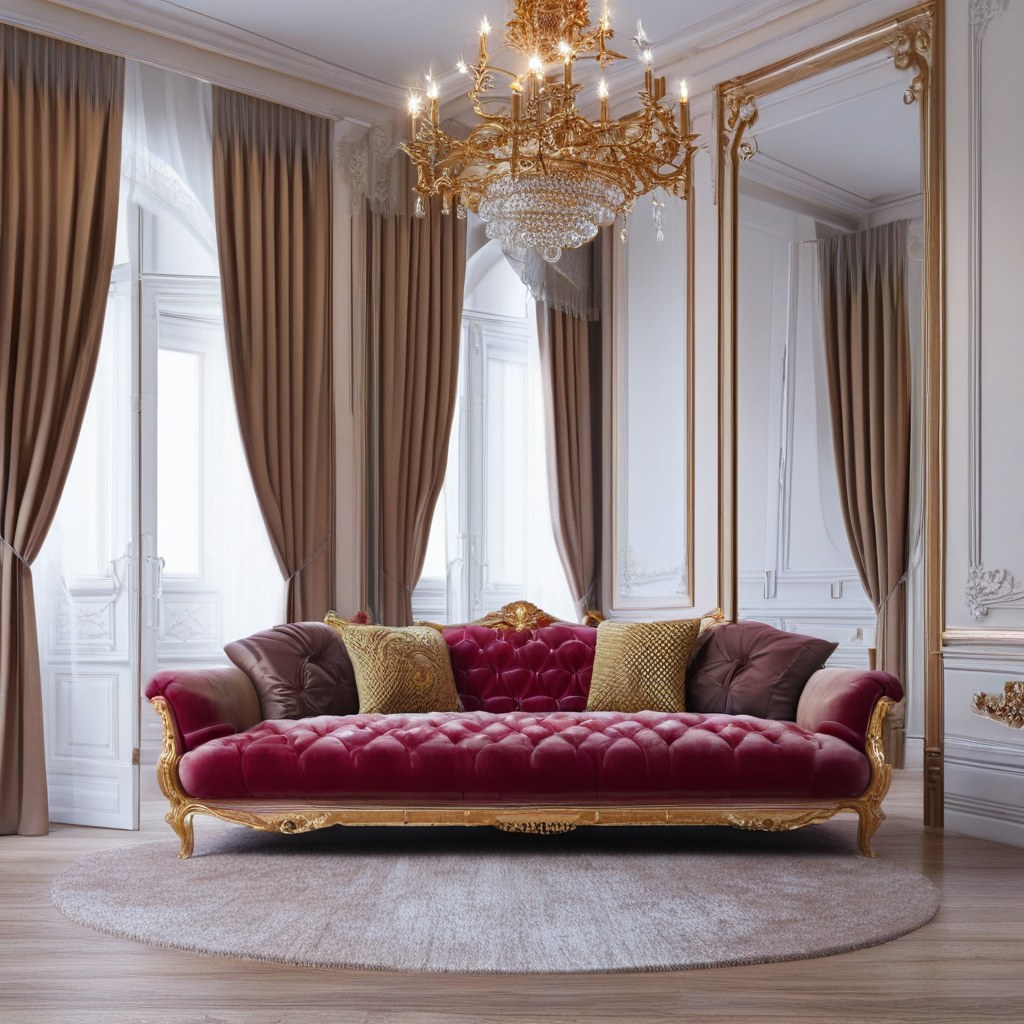 Luxusmöbel in Ihrer Region: Barock Salon mit Samt Sofa von Casa Padrino