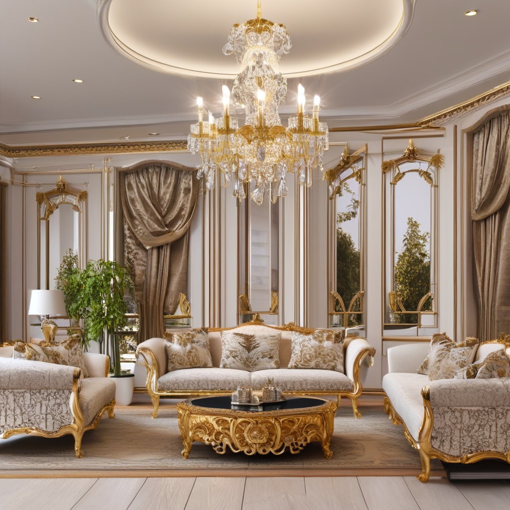 Luxusmöbel in Ihrer Region: elegantes Wohnzimmer mit Barockmöbeln von Casa Padrino