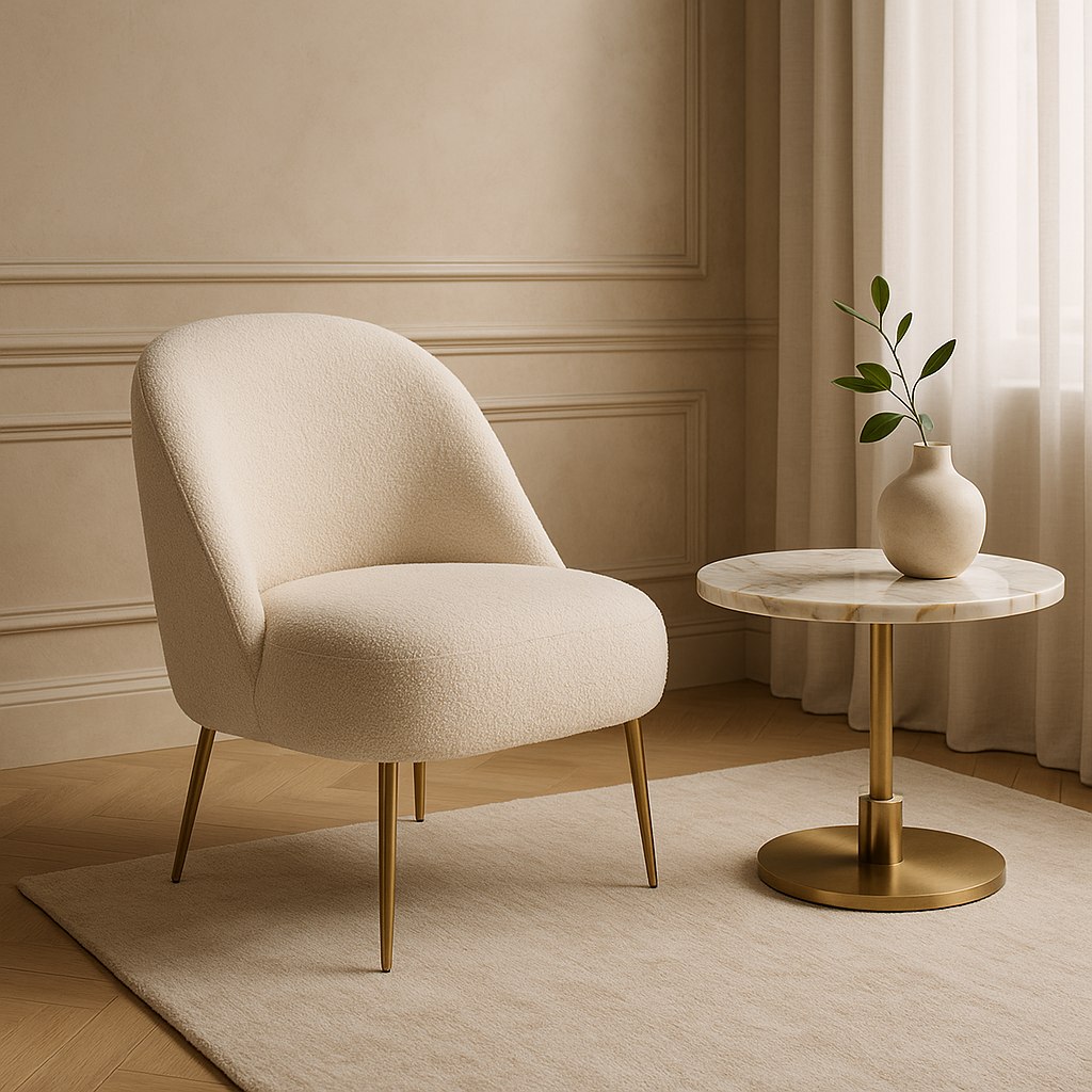 Luxusmöbel Solingen: Designer Sessel im Wohnbereich von Casa Padrino