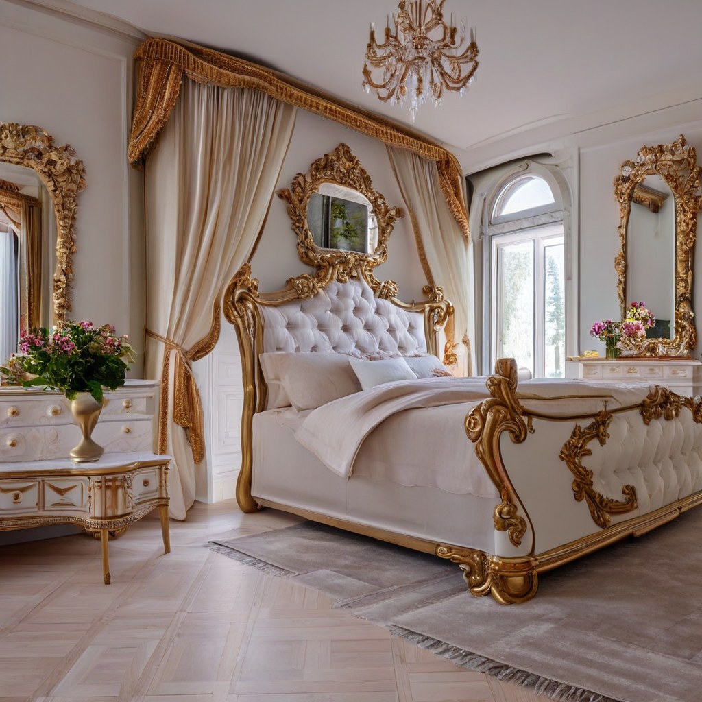 Luxusmöbel Starnberg Barock Schlafzimmer in Stadtvilla von Casa Padrino