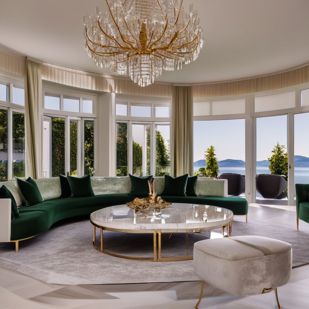 Luxusmöbel Starnberg luxuriöses Wohnzimmer mit Samt Sofa von Casa Padrino