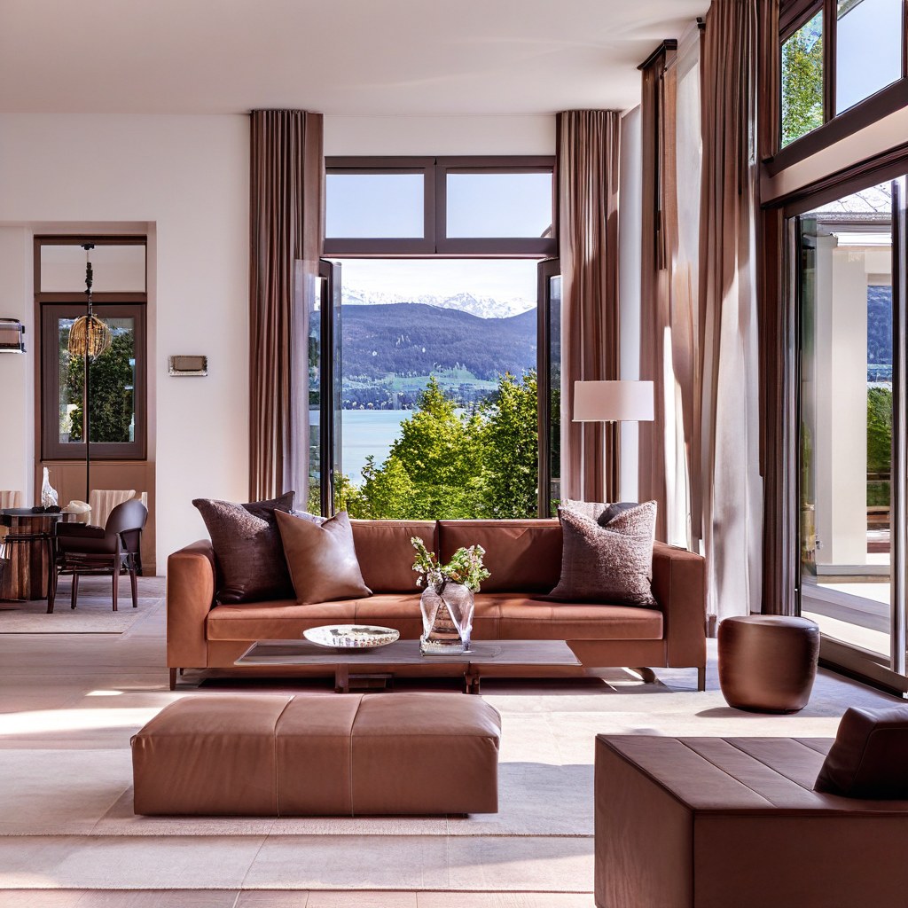 Luxusmöbel Starnberg Penthouse Wohnbereich mit Designer Möbeln von Casa Padrino