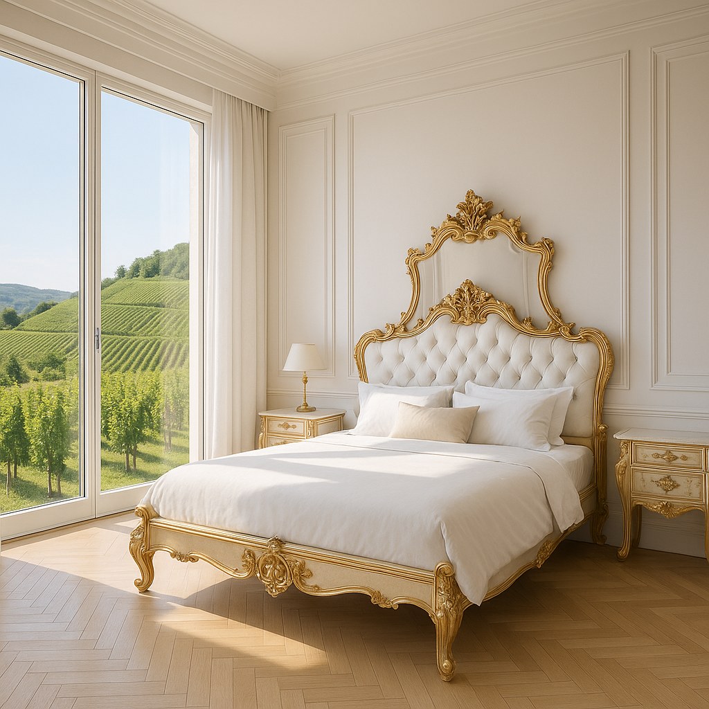 Luxusmöbel Stuttgart: Barock Schlafzimmer in Stadtvilla von Casa Padrino