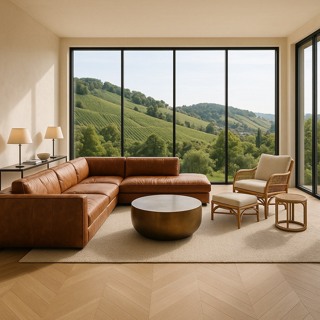 Luxusmöbel Stuttgart: Penthouse Wohnbereich mit Designer Möbeln von Casa Padrino