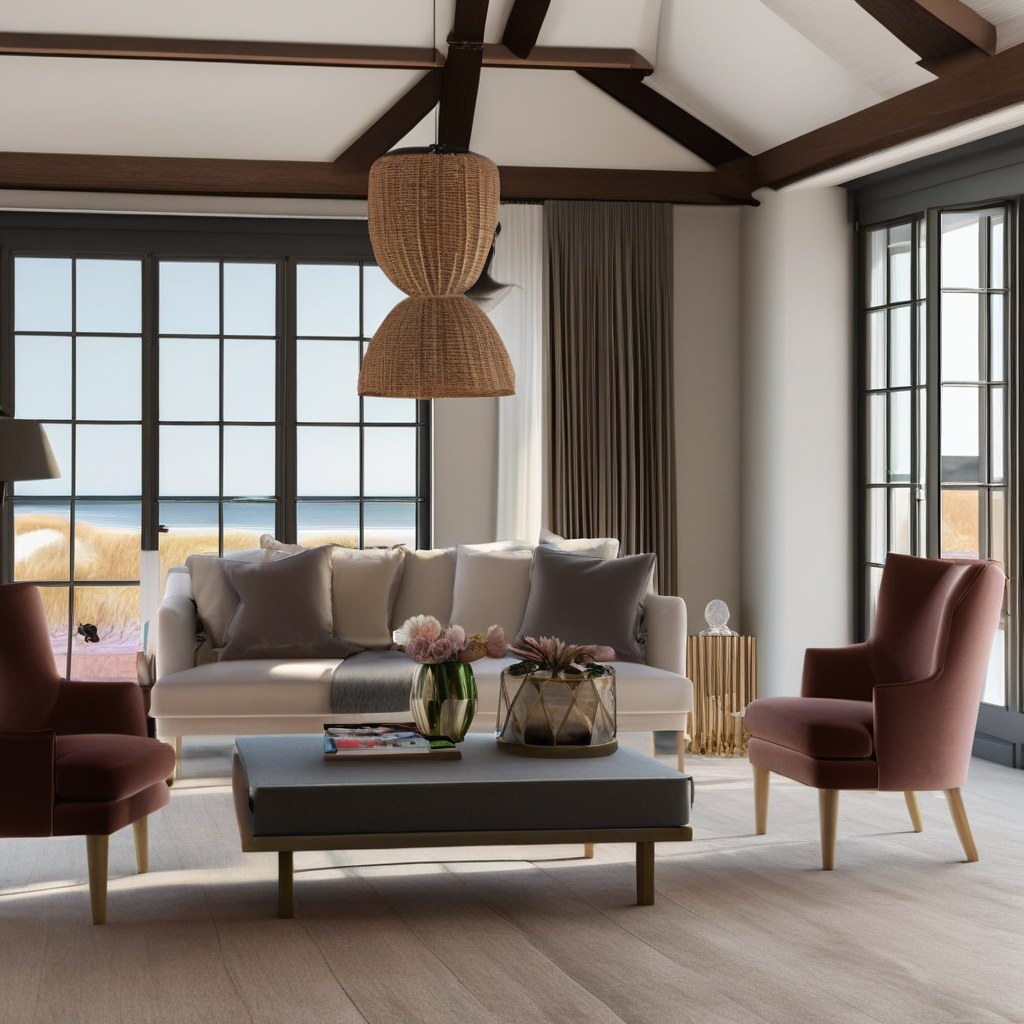 Luxusmöbel Sylt in einer Hotel Lounge mit Designer Sesseln von Casa Padrino