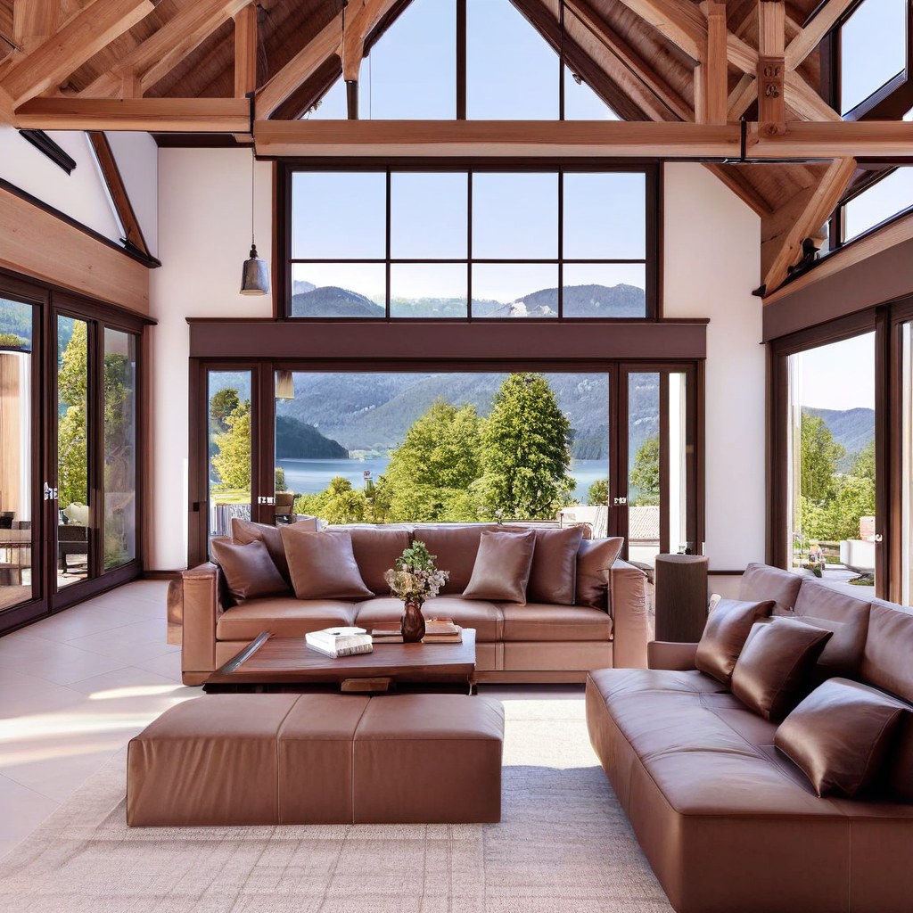 Luxusmöbel Tegernsee Penthouse Wohnbereich mit Designer Möbeln von Casa Padrino