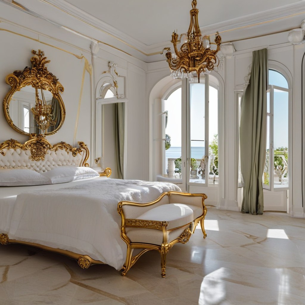 Luxusmöbel Usedom Barock Schlafzimmer in Stadtvilla von Casa Padrino