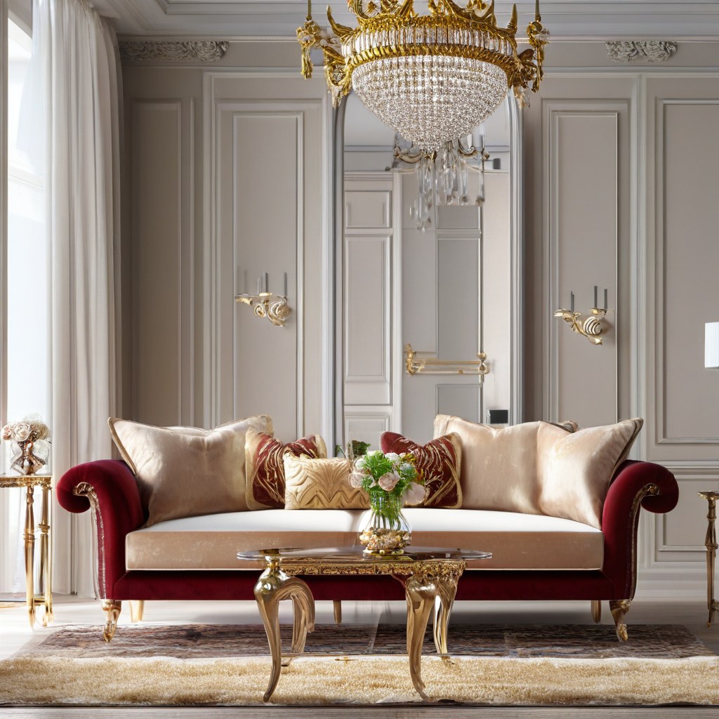Luxusmöbel Wanne-Eickel: Luxuriöses Wohnzimmer mit Samt Sofa von Casa Padrino