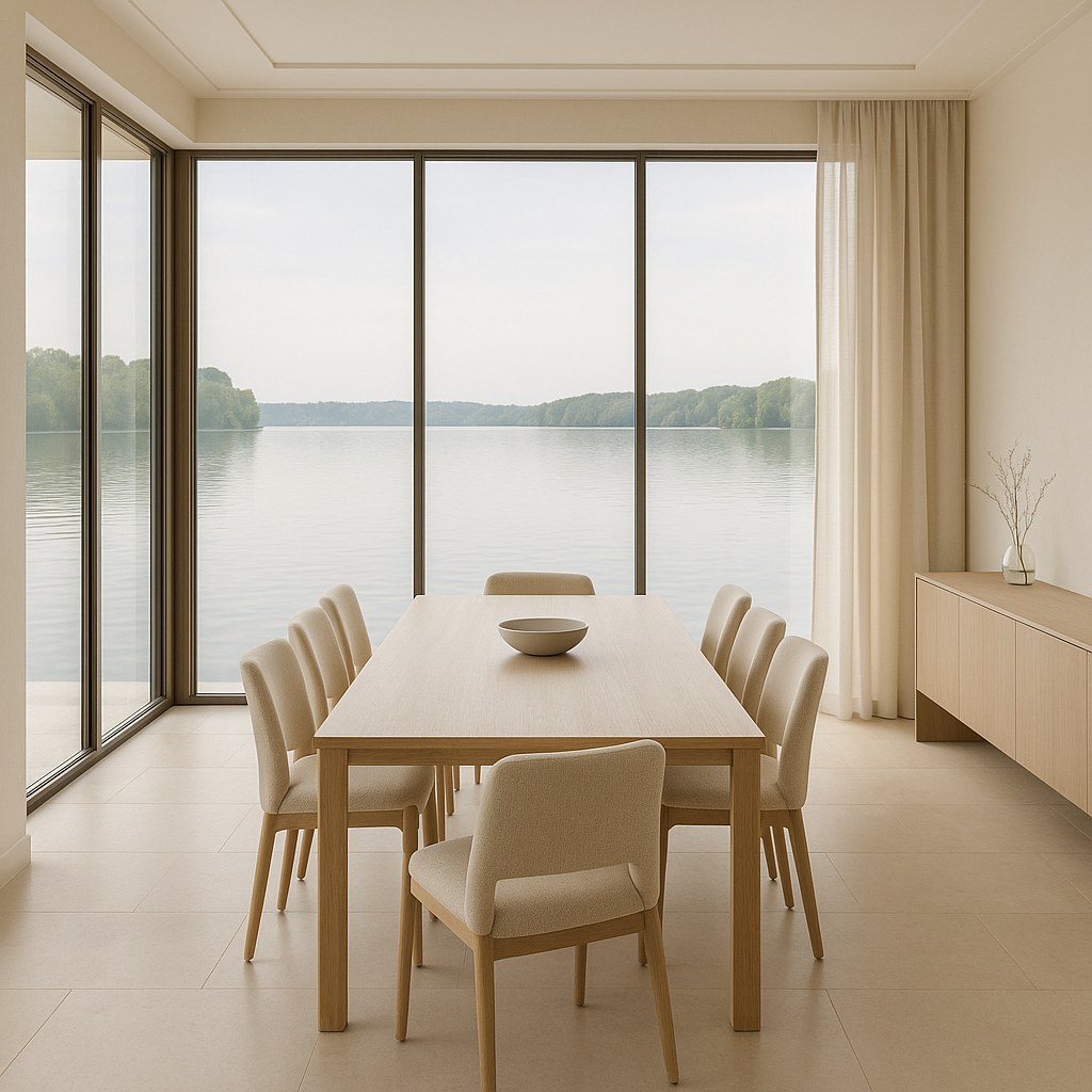 Luxusmöbel Wannsee Esszimmer mit Seeblick von Casa Padrino