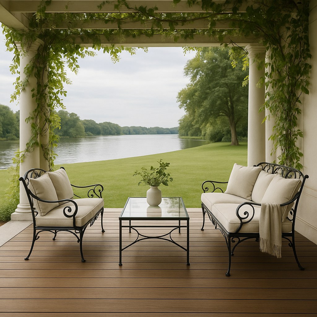 Luxusmöbel Wannsee Veranda mit Schmiedeeisen Möbeln von Casa Padrino