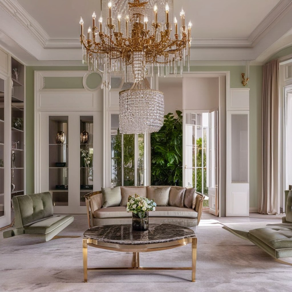 Luxusmöbel Wiesbaden luxuriöses Wohnzimmer mit Samt Sofa von Casa Padrino