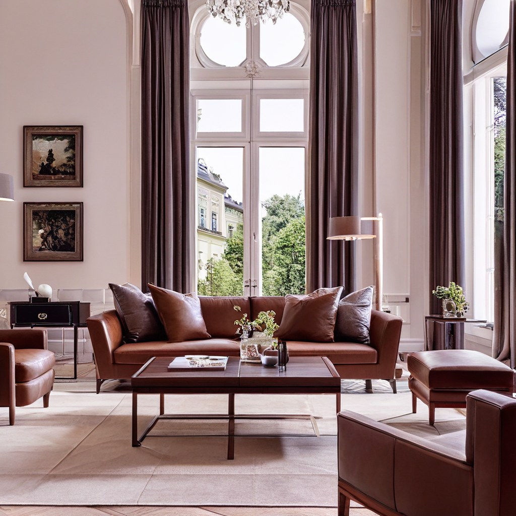Luxusmöbel Wiesbaden Penthouse Wohnbereich mit Designer Möbeln von Casa Padrino