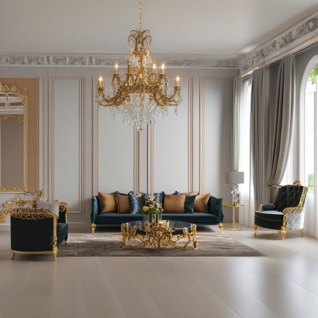 Baroque armchair in a luxury hotel lobby by Casa Padrino