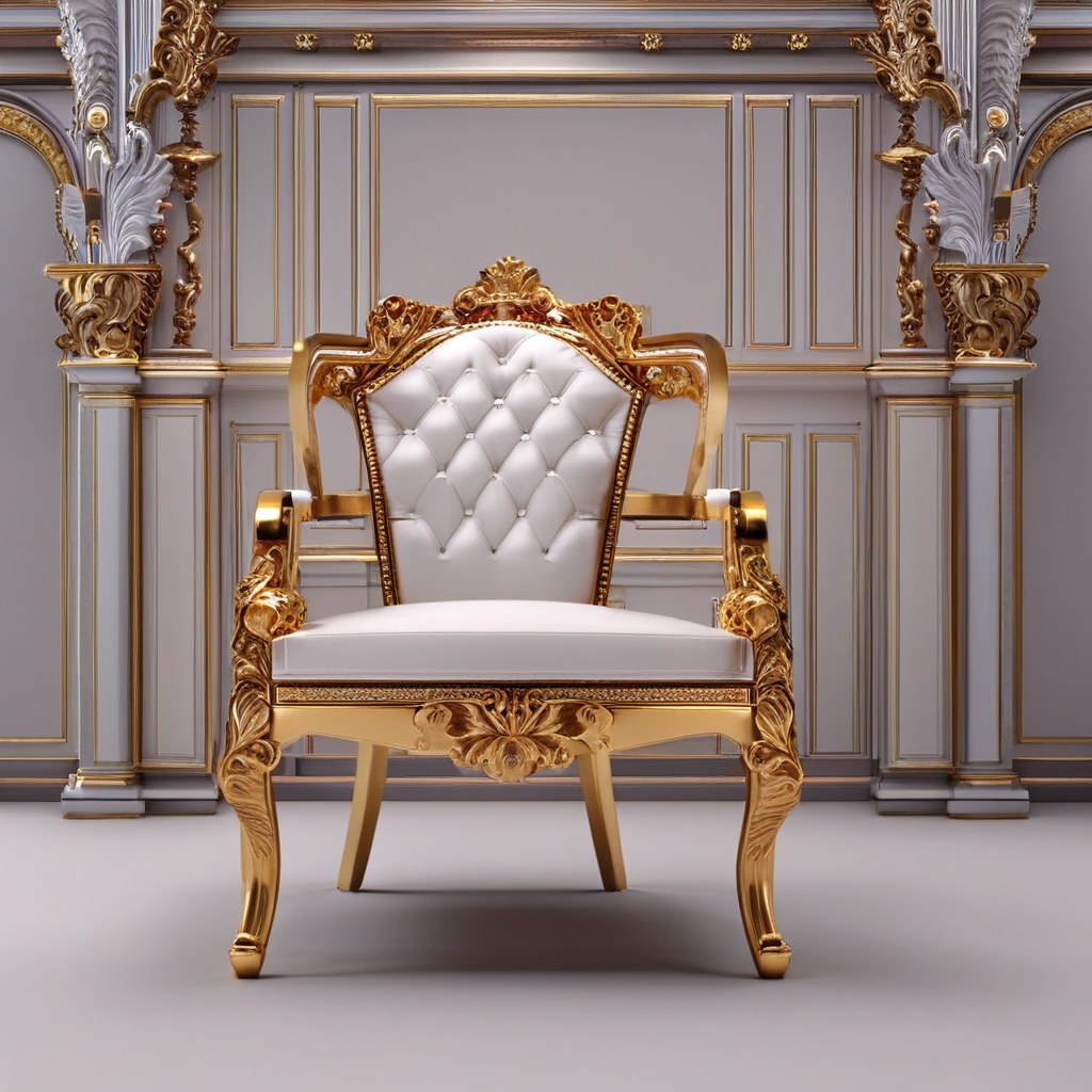 Baroque armchair with gold carving detail by Casa Padrino