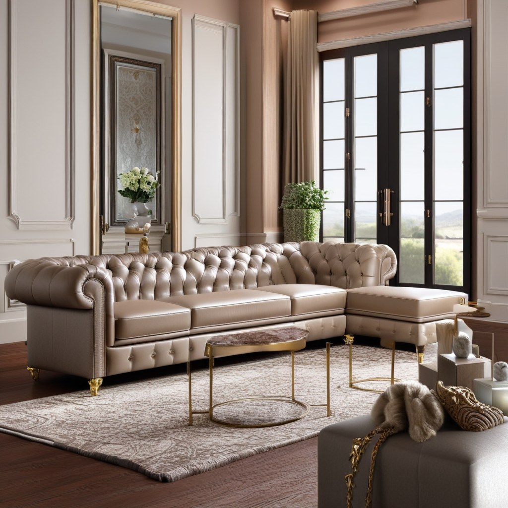 Bespoke chesterfield furniture crafted with fine leather by Casa Padrino