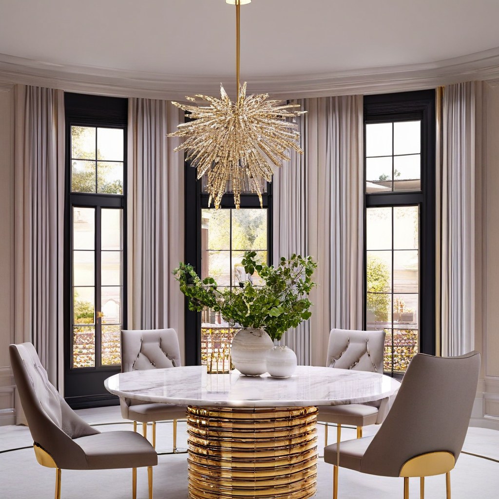 Bespoke marble dining table for a luxury villa by Casa Padrino